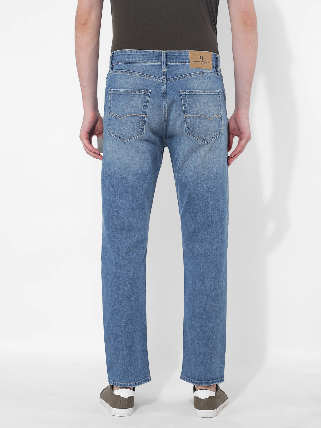 Numero Uno Men Faded Blue Jeans